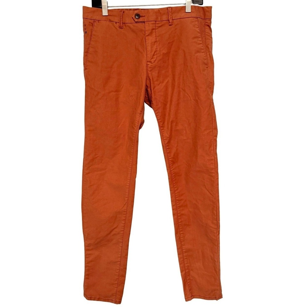 Scotch & Soda Mott Chino Pants 30/32 Orange Hipster Geek Granola Preppy Academia